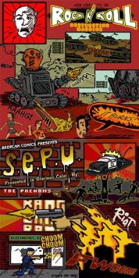 It Burns! / the Phenoms - Split [7 inch] (Cover Artwork)