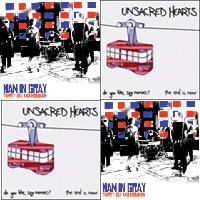 Unsacred Hearts / Man In Gray - Split 7-inch (Cover Artwork)
