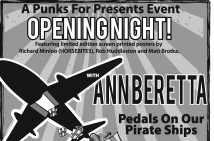 Ann Beretta, Pedals On Our Pirateships, Horsebites benefit for Punks For Presents