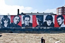 Street artist Shepard Fairey immortalizes punk icons on Asbury Lanes