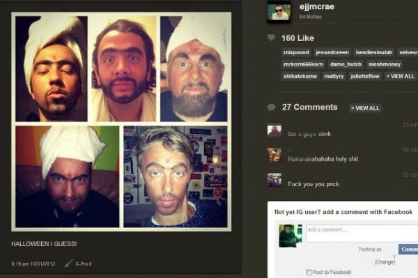 Your Demise post 'brownface' photo, apologise, delete apology
