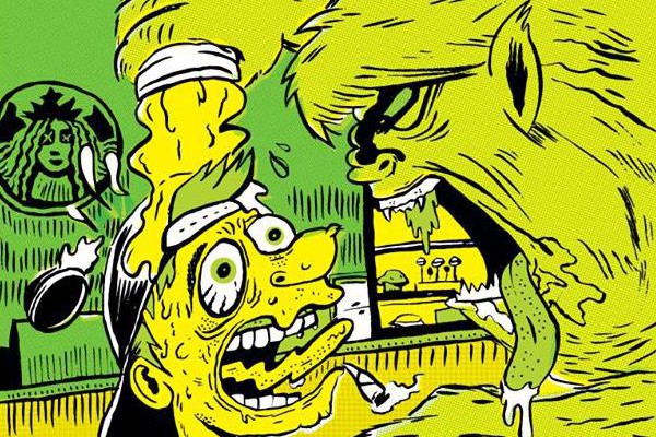 Caffiends / Wolf-Face: 'Split EP'