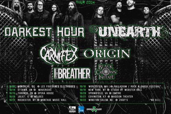 Darkest Hour / Unearth / Carnifex / Origin / I The Breather / Black Crown Initiate