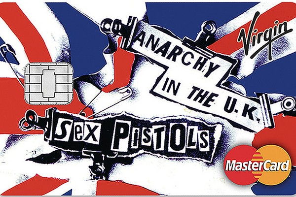 Sex Pistols featured on Virgin Money credit cards
