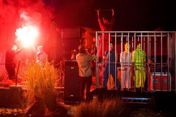Pussy Riot premieres “Refugees In" at Banksy’s Dismaland exhibit