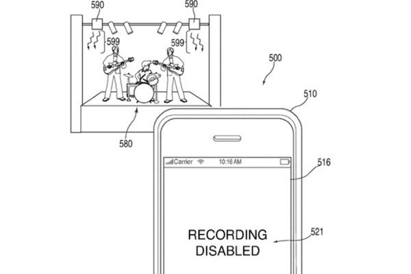 Apple granted patent for infrared recording restrictions