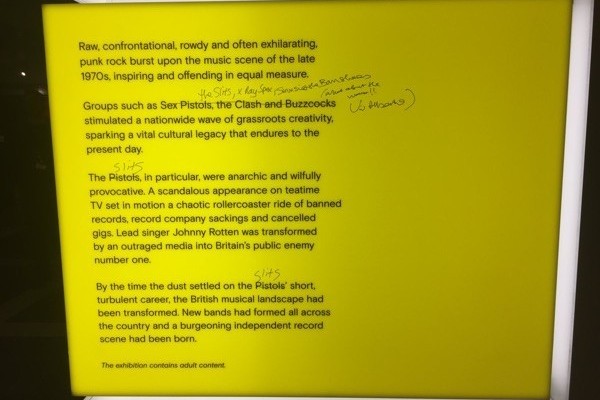 The Slits' guitarist "rewrites" history at "Punk 1976-78" exhibition