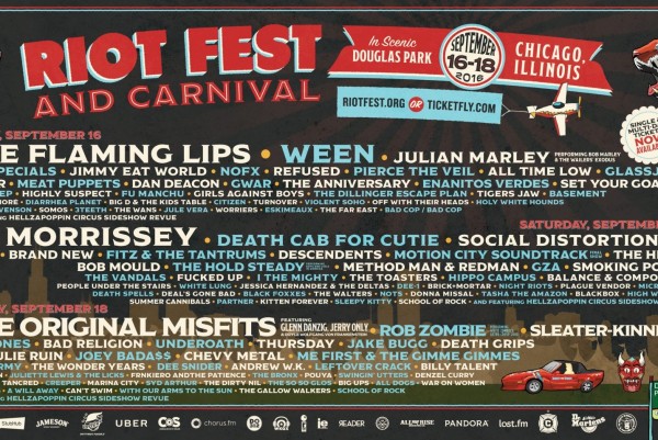 Riot Fest Chicago releases schedule