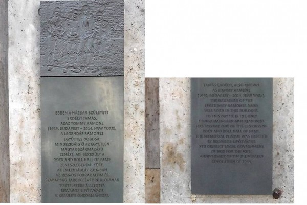 Tommy Ramone memorial plaque unveiled at his birthplace in Hungary