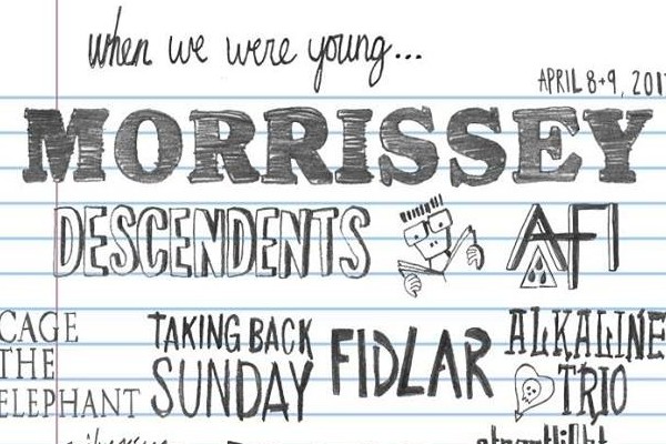 Morrissey, Descendents, AFI playing When We Were Young Fest