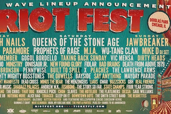 Riot Fest Chicago 2017 schedule released