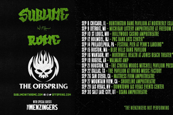 Sublime with Rome, Offspring, and Menzingers announce tour