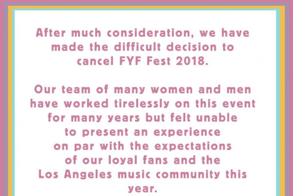 FYF canceled for 2018