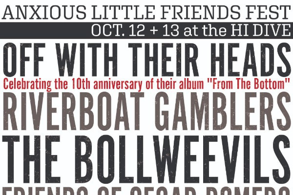 Off With Their Heads, Riverboat Gamblers to play Anxious Little Friends Fest