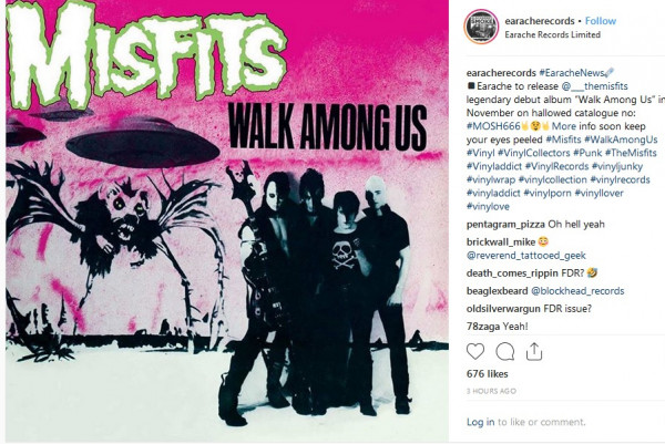 Earache to reissue Misfits' 'Walk Among Us'