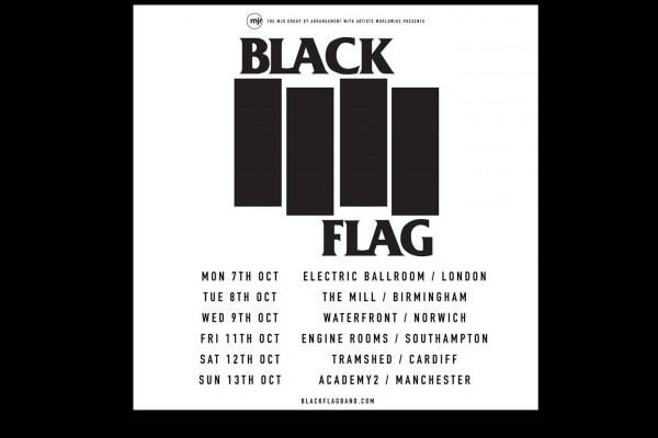 Black Flag to tour UK