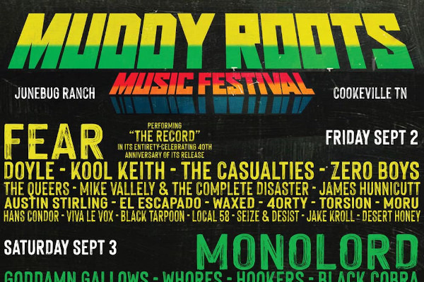 FEAR, The Casualties, Zero Boys, more to play Muddy Roots Music Festival