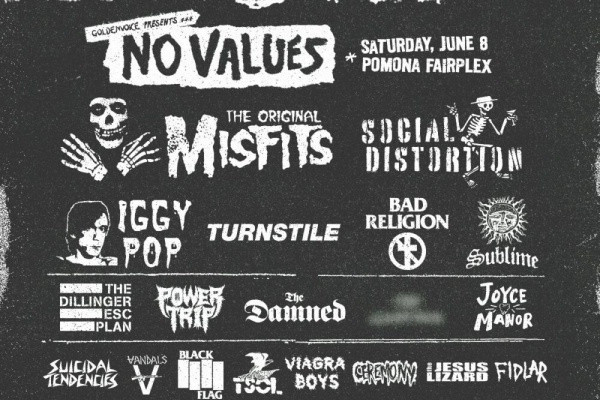 Original Misfits, Social Distortion, Iggy Pop, Fishbone, Scowl, more to play No Values
