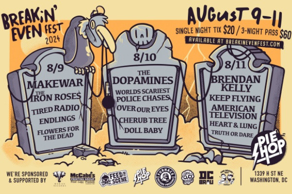MakeWar, Brendan Kelly, The Iron Roses, more to play final Breakin' Even Fest