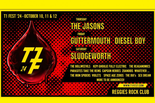 Guttermouth, Bollweevils, Sludgeworth, Jasons, Kepi, Diesel Boy, to play T1 Fest at Reggie's