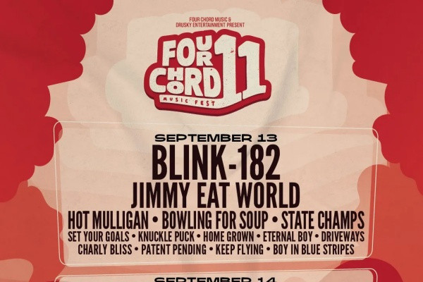 Blink-182, Jimmy Eat World, AFI, Sincere Engineer, more to play Four Chord Music Fest 2025