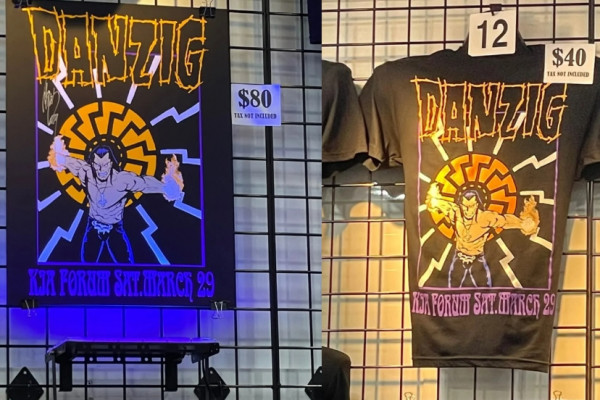 Danzig sells shirt that appears to have SS "Sun wheel" / "black sun" on it