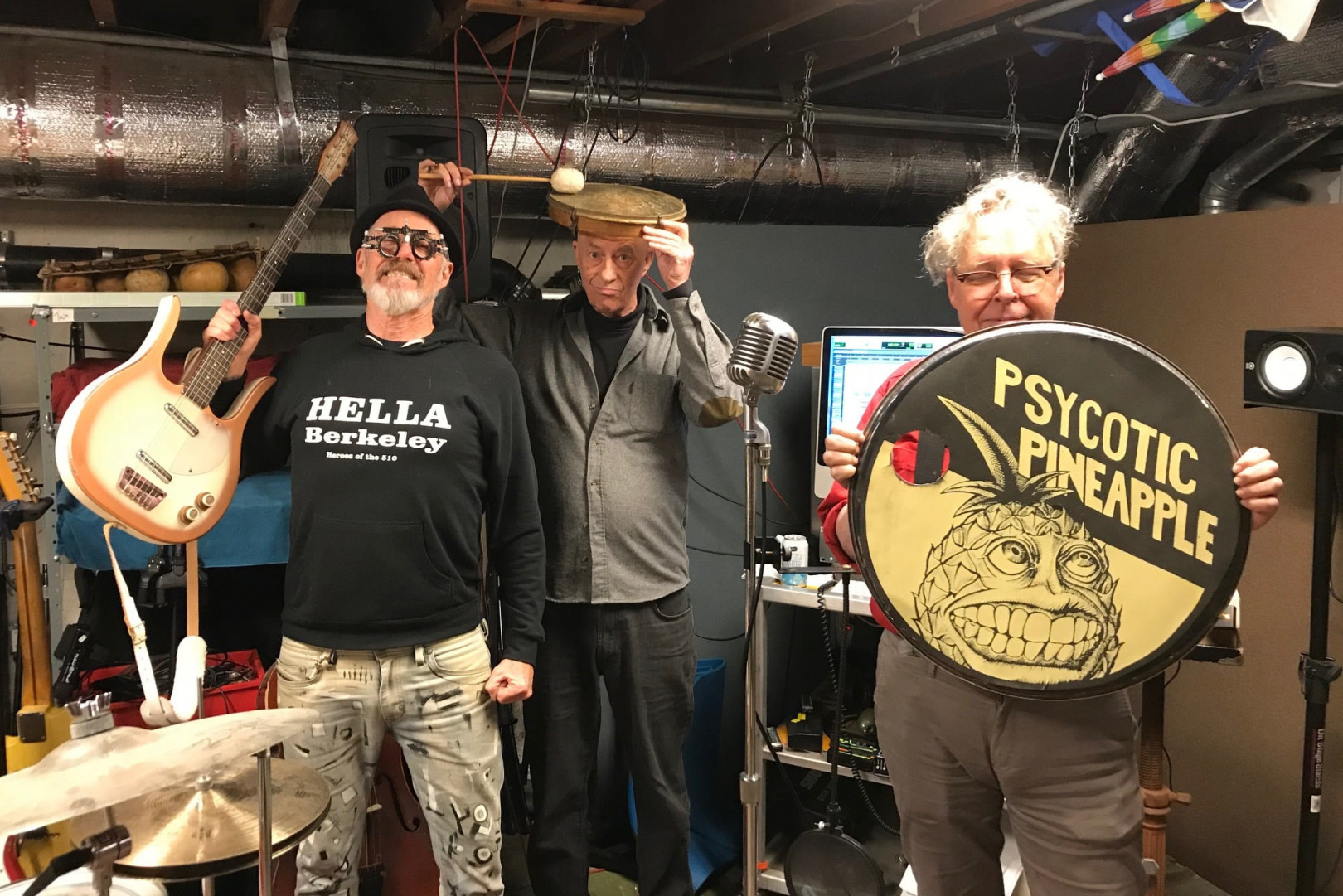 Members of Psycotic Pineapple recording new track