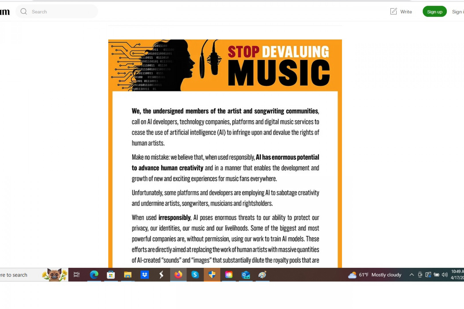 Robert Smith, Stevie Wonder, Nicki Minaj, Cake 200 more sign open letter 'against predatory A.I."